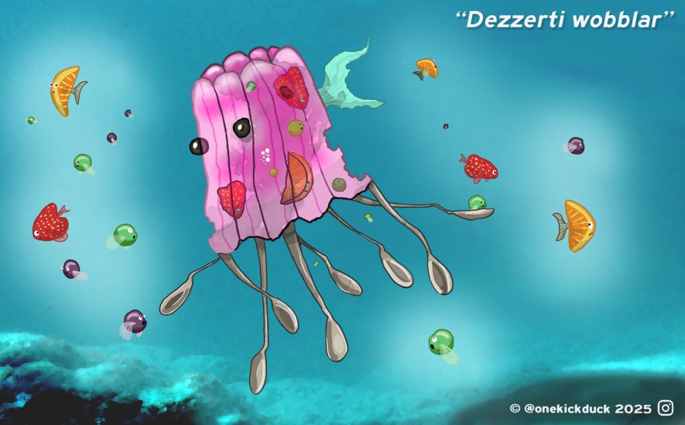 Spot the difference puzzle of a jellyfish-inspired fish